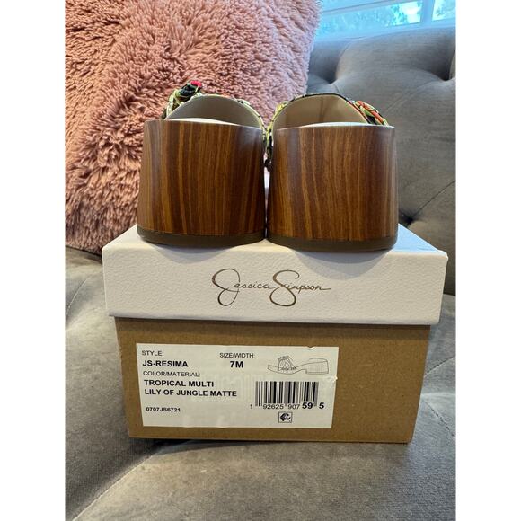 MSRP $125 NIB Jessica Simpson Resima Wood Platform Sandal Size 7 | QUICK SHIP - Picture 5 of 8